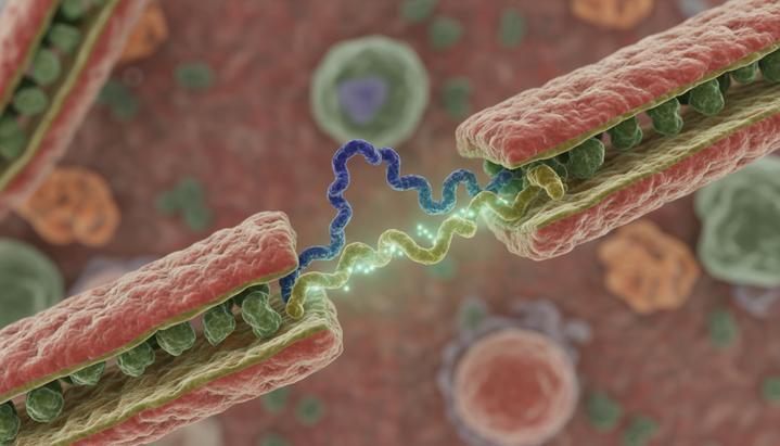 Микроскопическое изображение: молекула нового опиоидного соединения связывается с рецептором на поверхности нервной клетки.