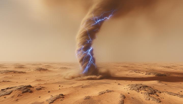 Микрофон Perseverance обнаружил электрические разряды в пылевых вихрях Марса