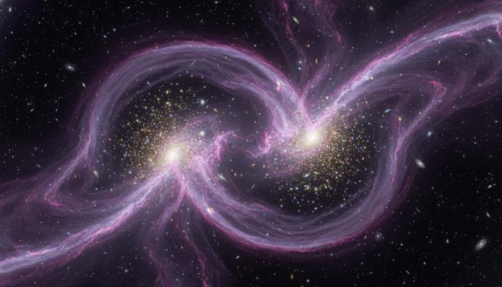 Скопление «Шампанское» – результат слияния двух галактических гигантов