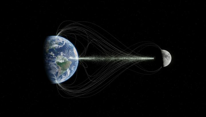 Магнитное поле Земли доставляет частицы ее атмосферы на Луну
