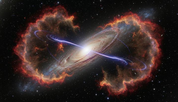 Телескоп «Джеймс Уэбб» зафиксировал рекордный выброс газа из галактики