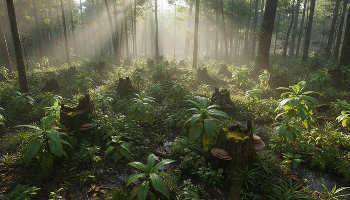 Азот удваивает скорость восстановления тропических лесов