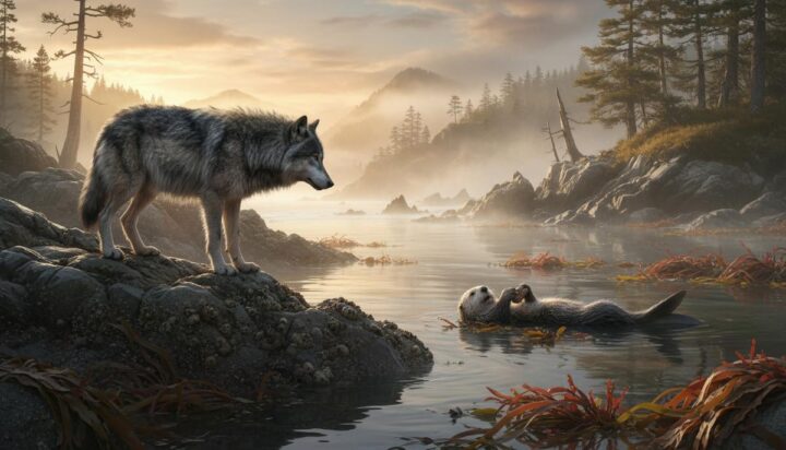 Волки Аляски охотятся на каланов и рискуют отравиться ртутью