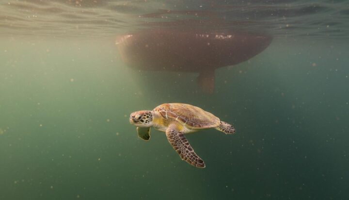 Слух редких морских черепах оказался уязвим для шума от судоходства