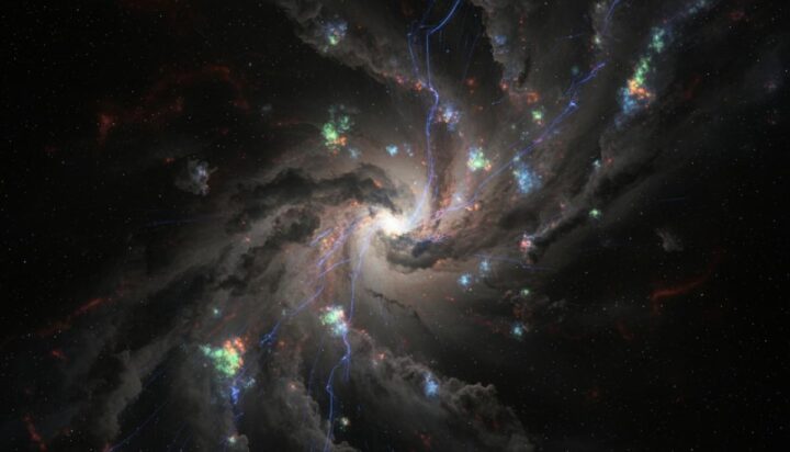 Телескоп Уэбба нашел высокую концентрацию органики в ядре пыльной галактики