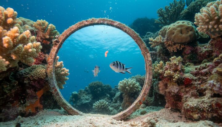 Рыбы-чистильщики используют еду для изучения своего отражения в зеркале