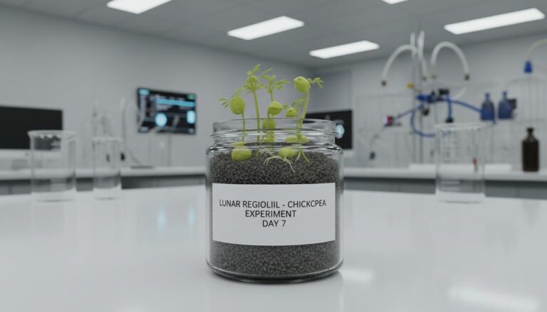Ученые вырастили нут в имитации лунного грунта для будущих миссий NASA