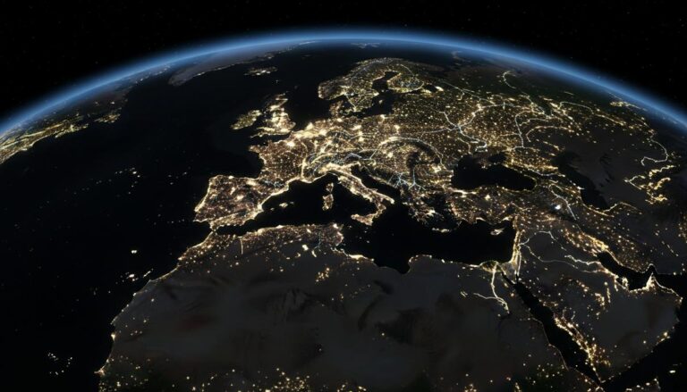 Интенсивность ночного освещения Земли выросла на 16 процентов за восемь лет