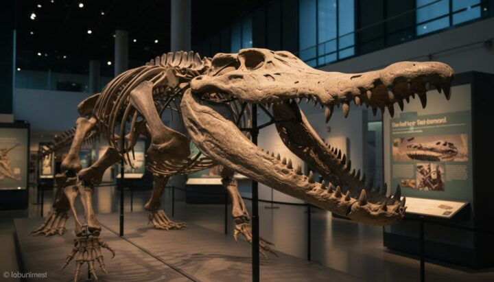 В США воссоздали скелет гигантского крокодила мелового периода