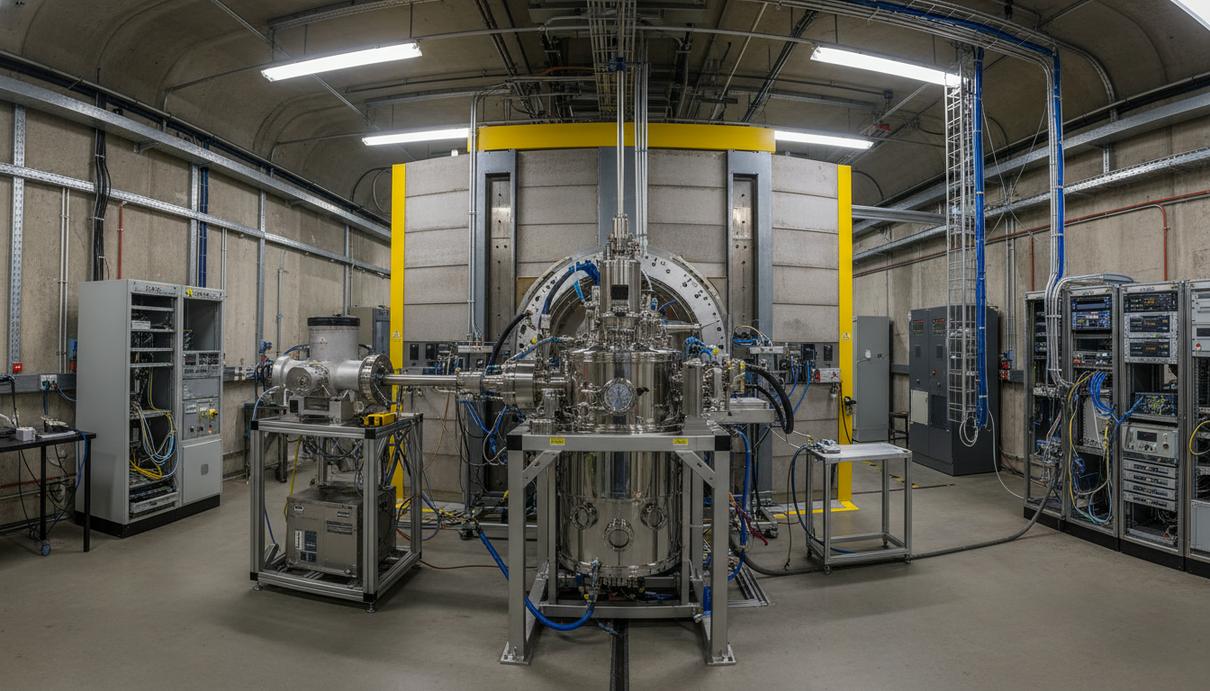 Лабораторная установка со спектрометром и криостатом для проведения физических экспериментов