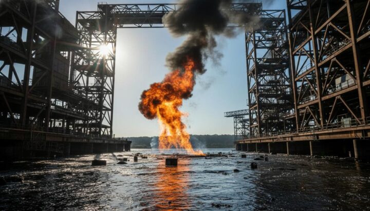 Ученые предложили сжигать разливы нефти с помощью огненных смерчей